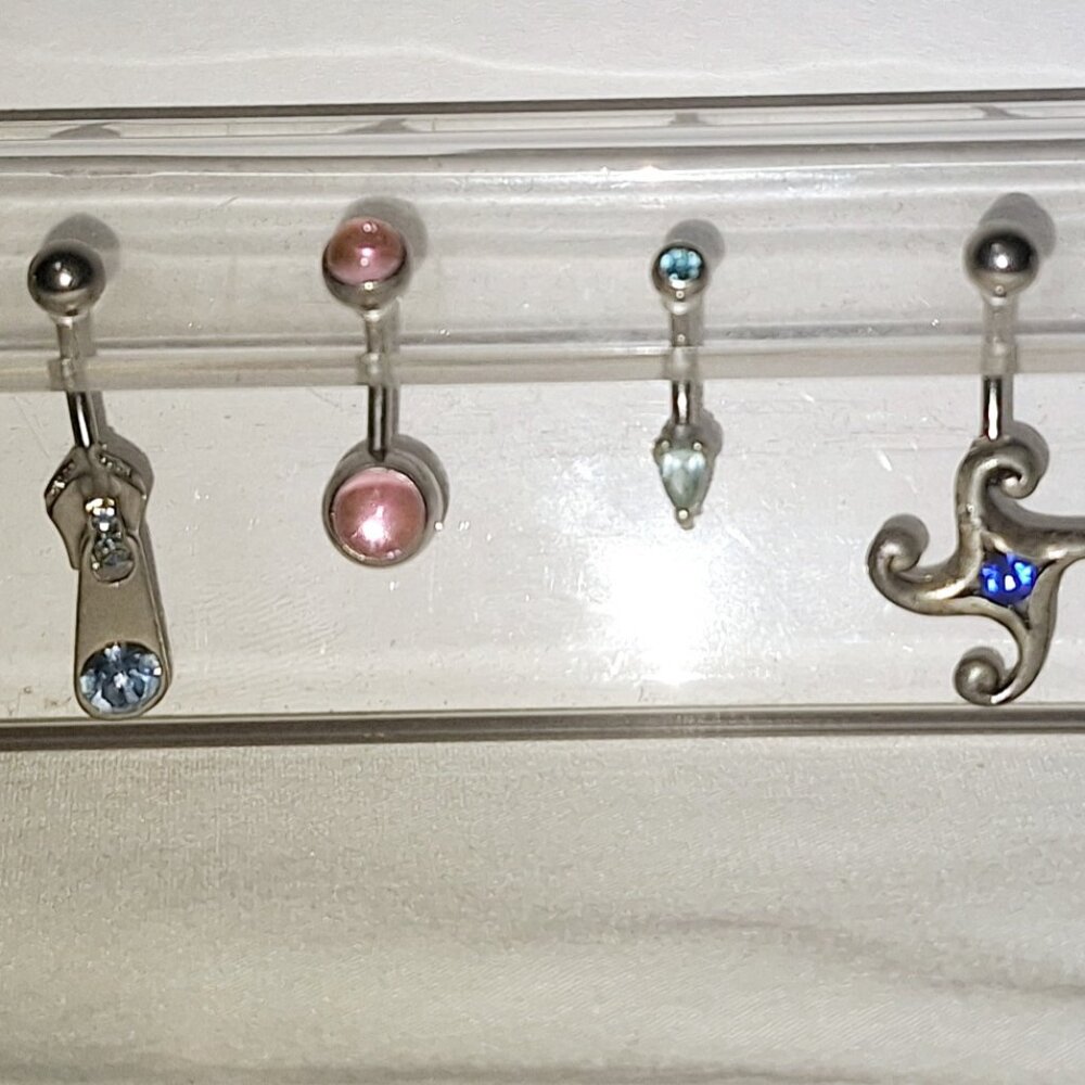 Lot 14 navel belly button body jewelry Celtic zipper Gemini ladybug NWOT